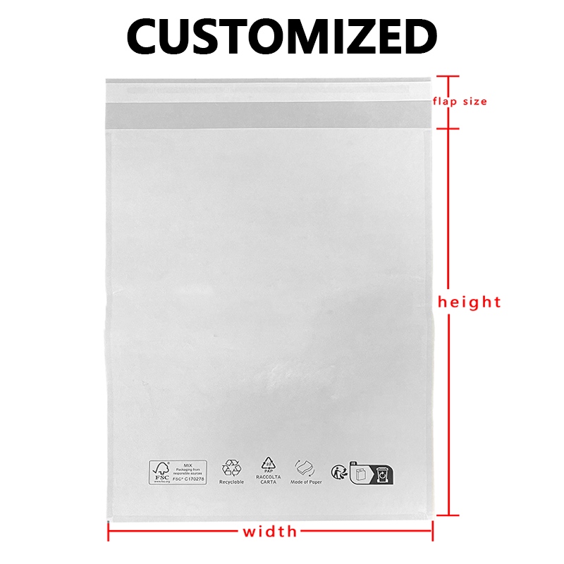 Transparent glassine paper bag for garment packaging